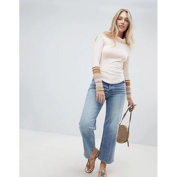 Free People 'Mixed Up Cuff' Thermal Top - Picture 2 of 15